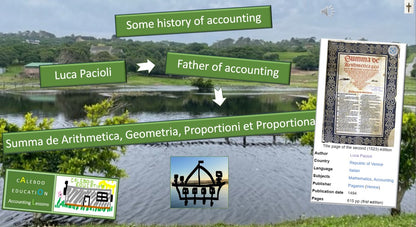 1 Accounting Theory - history, management, financial accounts, users, uses, GAAP, IFRS...